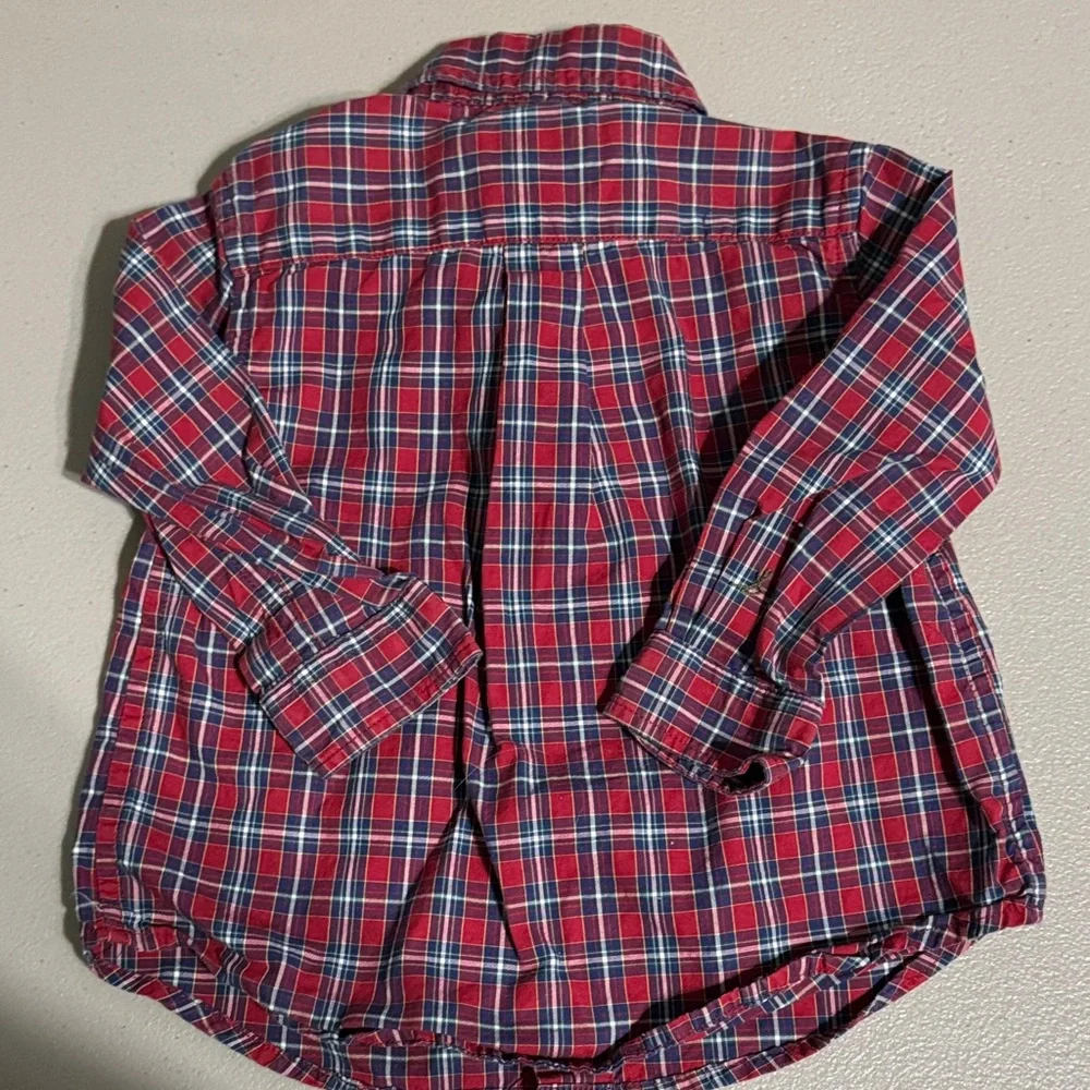 Ralph Lauren Kids Red and Blue Plaid Button Down Shirt